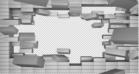 C-breaking.wall-6 Stock Illustration