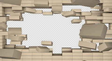 C-breaking.wall-7 Stock Illustration