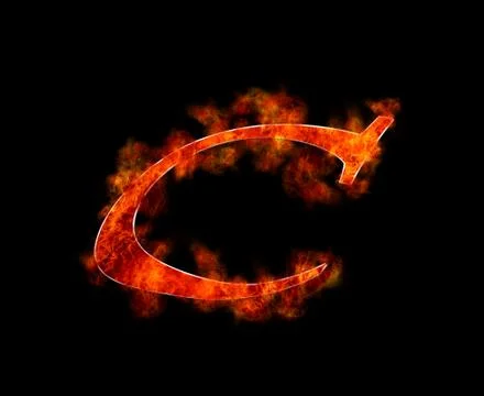 C burning. Stock Illustration