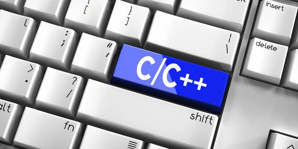 C, C++ - computer keyboard - 3D illustration Stock Illustration