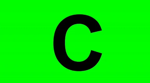 "C" Chromakey Green Screen Animated Fire Snow Water Explosion Lettering Vidéo 133097