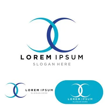 C Circle ring logo Template vector icon Stock Illustration