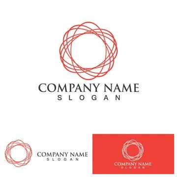 C Circle ring logo Template vector icon Illustrazione stock