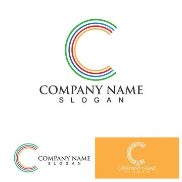 C Circle ring logo Template vector icon Stock Illustration