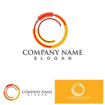 C Circle ring logo Template vector icon Stock Illustration