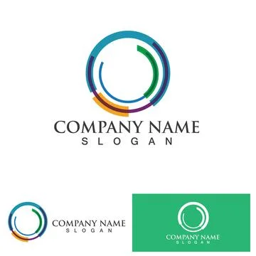 C Circle ring logo Template vector icon イラスト素材