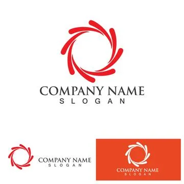 C Circle ring logo Template vector icon Stock Illustration