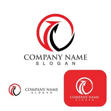 C Circle ring logo Template vector icon イラスト素材