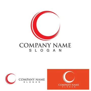 C Circle ring logo Template vector icon Stock Illustration