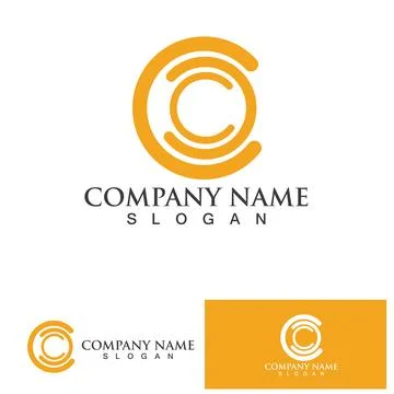 C Circle ring logo Template vector icon Stock Illustration