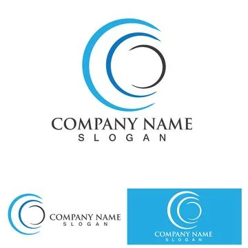 C Circle ring logo Template vector icon イラスト素材