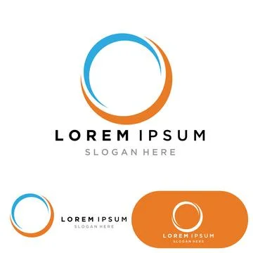 C Circle ring logo Template vector icon イラスト素材