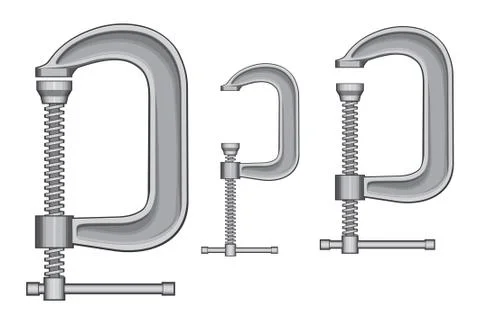 C-Clamp Stock Illustration