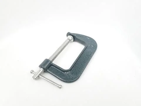 C clamp on isolated Stock Photos