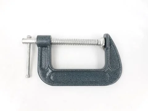 C clamp on isolated Stock Photos