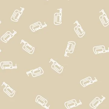 C clamp line vector seamless pattern Stock Illustration