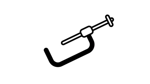 C Clamp Tool Icon Stock Footage 340307288