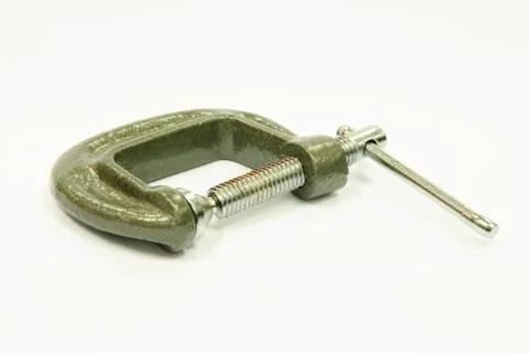C-Clamp on white background Stock Photos