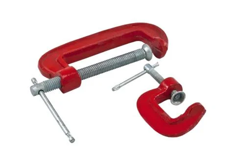 C clamps on white Stock Photos