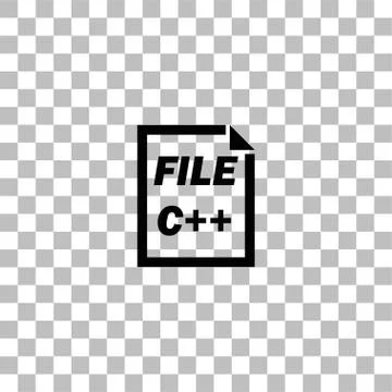 C Coding File icon flat Stock Illustration