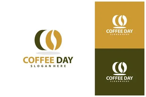C Coffee logo vector template, Creative Coffee Bean with Letter C logo desi.. Иллюстрация