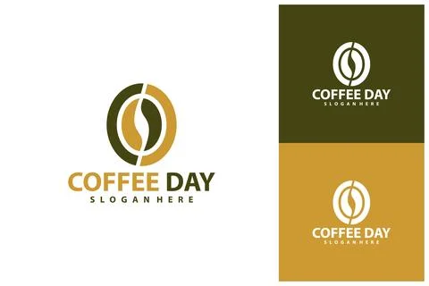 C Coffee logo vector template, Creative Coffee Bean with Letter C logo desi.. Stock Illustration
