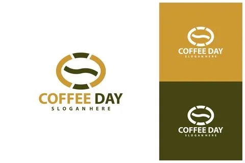 C Coffee logo vector template, Creative Coffee Bean with Letter C logo desi.. Иллюстрация