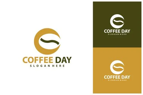C Coffee logo vector template, Creative Coffee Bean with Letter C logo desi.. Иллюстрация