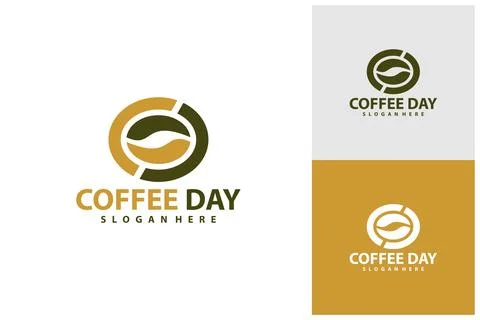 C Coffee logo vector template, Creative Coffee Bean with Letter C logo desi.. Stock Illustration