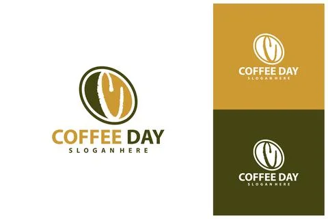C Coffee logo vector template, Creative Coffee Bean with Letter C logo desi.. Иллюстрация