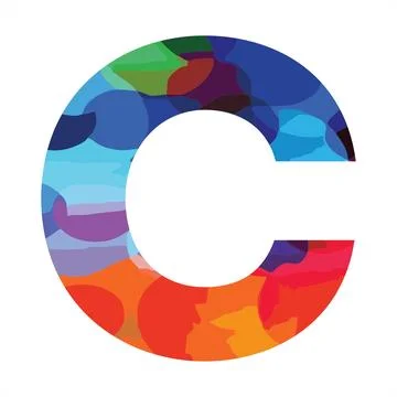 C colorful initial logo for enjoy, modern, funny, and stylish company field Stock Illustration