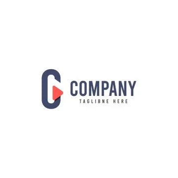 C Company Logo Vector Template Design Illustration Stock Illustration