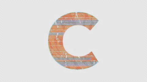 C to D Letter Switch in Glitchy Cartoon Style Stock Footage 254029583
