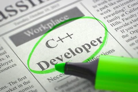 C Developer Job Vacancy. 3D Illustration Stock Illustration