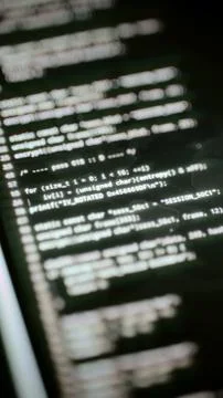 C encryption code with 1279 byte frame Stock-Fotos