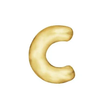 C gold balloon Stock Illustration