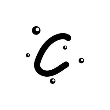 C hand drawn alphabet  vector design template illustration Stock-Illustration
