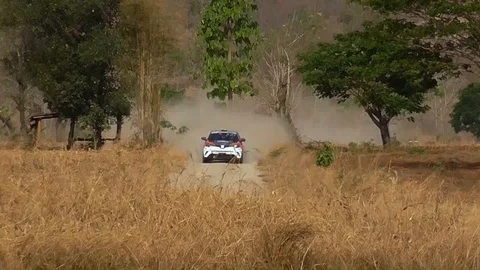 C-HR Rally Car Stock Footage