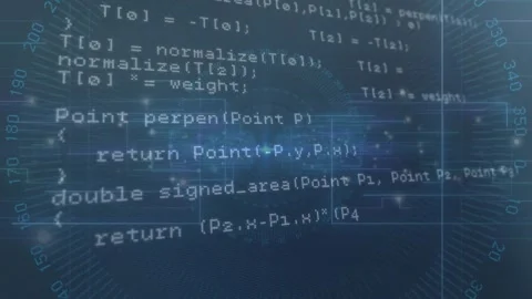 C++ HTTP code snippet appearing, initiating panning scrolling revealing Stock Footage 319682483