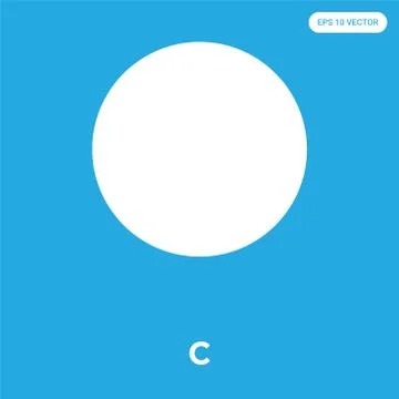 C icon isolated on blue background Illustrazione stock gratuita