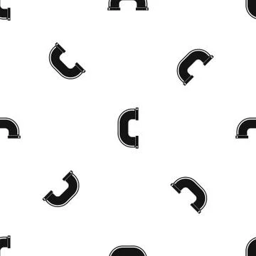 C joint pipe pattern seamless black Stock Illustration