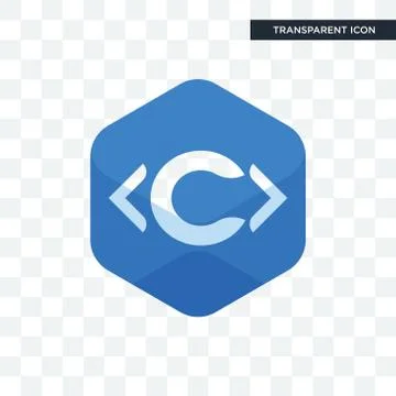 C language vector icon isolated on transparent background, c language logo de Stock Illustration