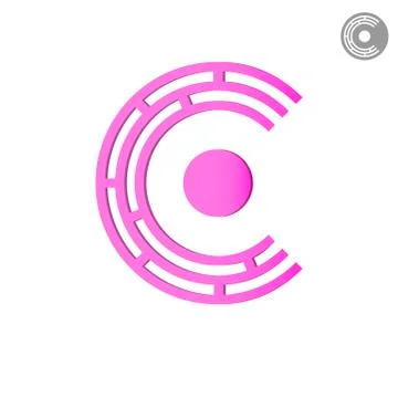 C letter 3d logo Stock Illustration