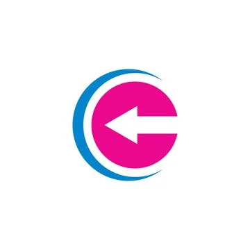 C Letter arrow Template vector icon Stock Illustration