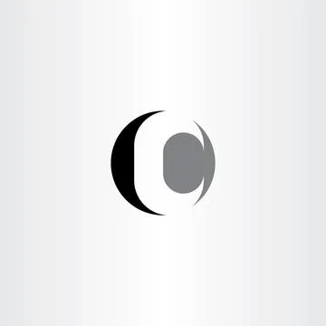 C letter circle vector black icon logo Stock-Illustration