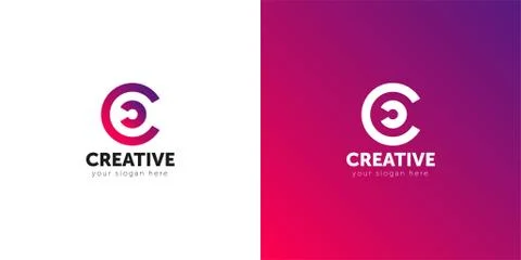C letter, Creative logo design template. creative logotype Stock Illustration