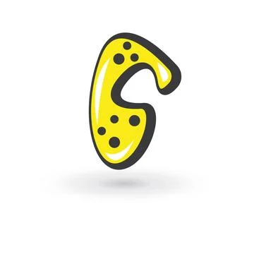C letter doodle vector element concept design template Stock Illustration