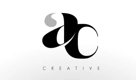 A C Letter Logo Design. Creative AC Letters Icon Stock-Illustration
