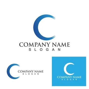 C Letter Logo Template イラスト素材