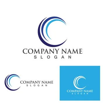 C Letter Logo Template Illustrazione stock